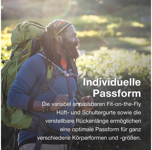 Рюкзак Osprey Aether 65 Extended Fit S/M schwarz (Herren)