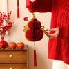 Newyear Paper Folding Christmas Tree 3D Honeycomb Christmas Tree Hanging Pendent New Year Xmas Party Desktop Vase Christmas Gift