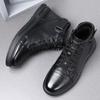 Shoes men's shoes autumn and winter Martin boots men's velvet warm leather high-top tooling shoes trendy British style short boots
