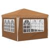 Pop Up Party Tent 288 X 288 X 245 Cm Beige Oxford Fabric