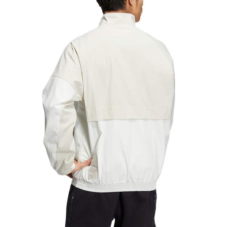 Adidas Jackets Men's White Stand Collar Moderate Workwear HN9010