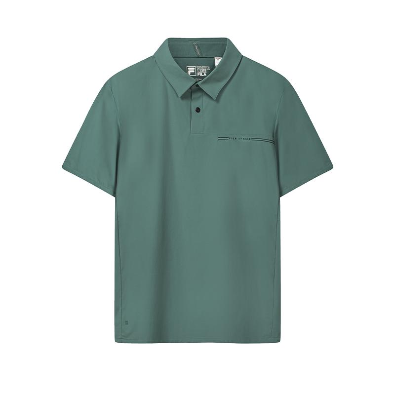 FILA White Cool Touch Faux Pocket Casual Polo Shirt Men tops F11M633105FGN M