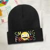 pc Smiling Friends Classic Black Knit Cuff Beanie For Unisex Women Winter Skull Knitting Hat Cap