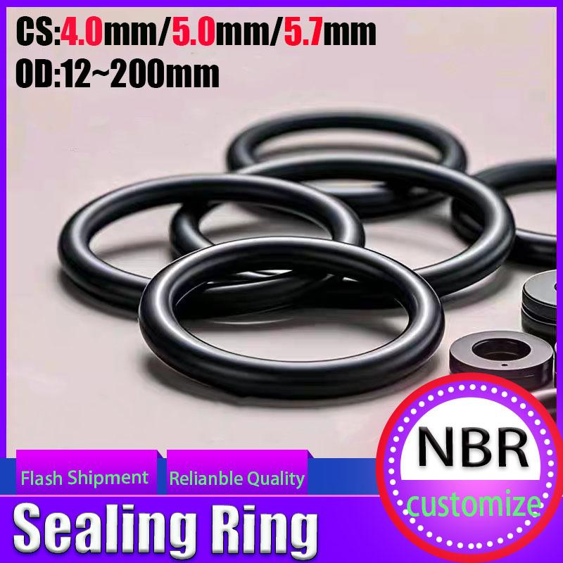 NBR CS 4.0/5.0/5.7mm O-ring gasket sealing nitrile rubber band high-pressure O-ring repair kit sealing elastic band O-ring 4.0mm