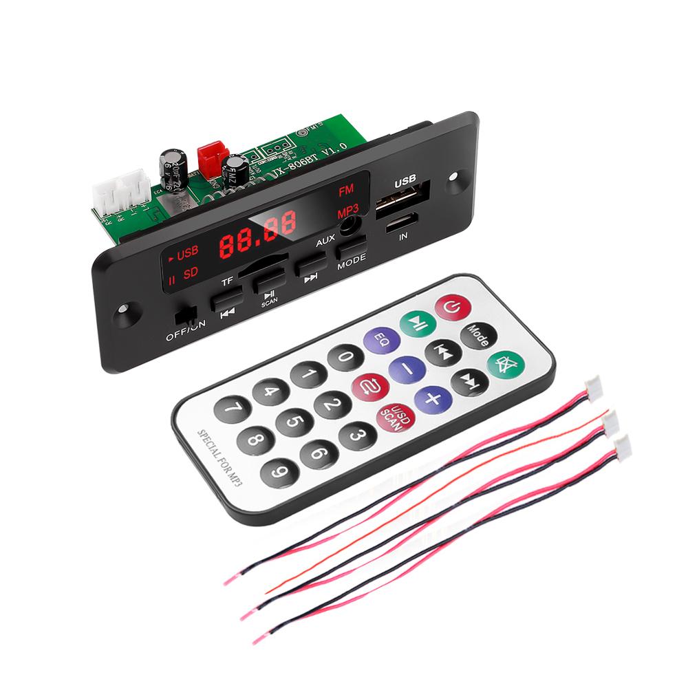 

25 Вт + 25 Вт усилитель Bluetooth MP3 декодер плата громкой связи автомобильный FM радио модуль поддержка записи TF USB AUX MP3 плеер DC 6 В 12 В