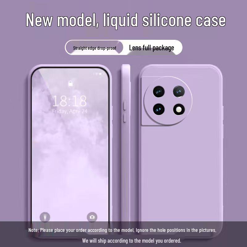 

OnePlus Ace 2 Liquid Silicone Phone Case: Full Coverage Drop Protection, Solid Color, Skin-Friendly, High-End Feel Protective Cover. OnePlus Ace 2