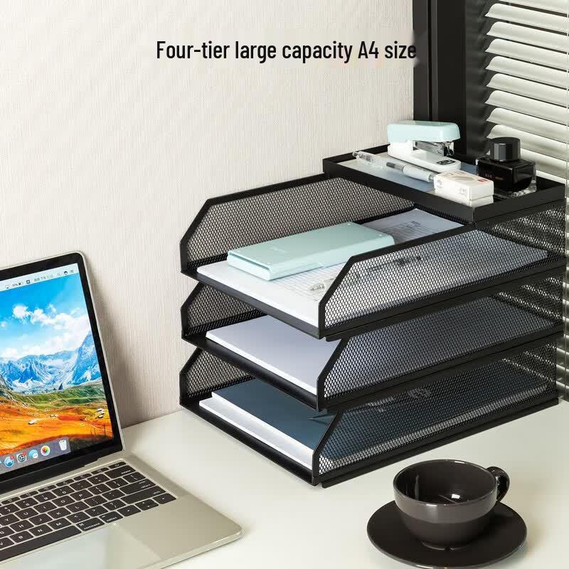 Deli 3-Tier Stackable Metal File Tray