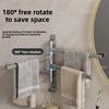 Modern Minimalist Space Aluminum Rotating Bathroom Towel Rack With No Drill Mount For Home Use