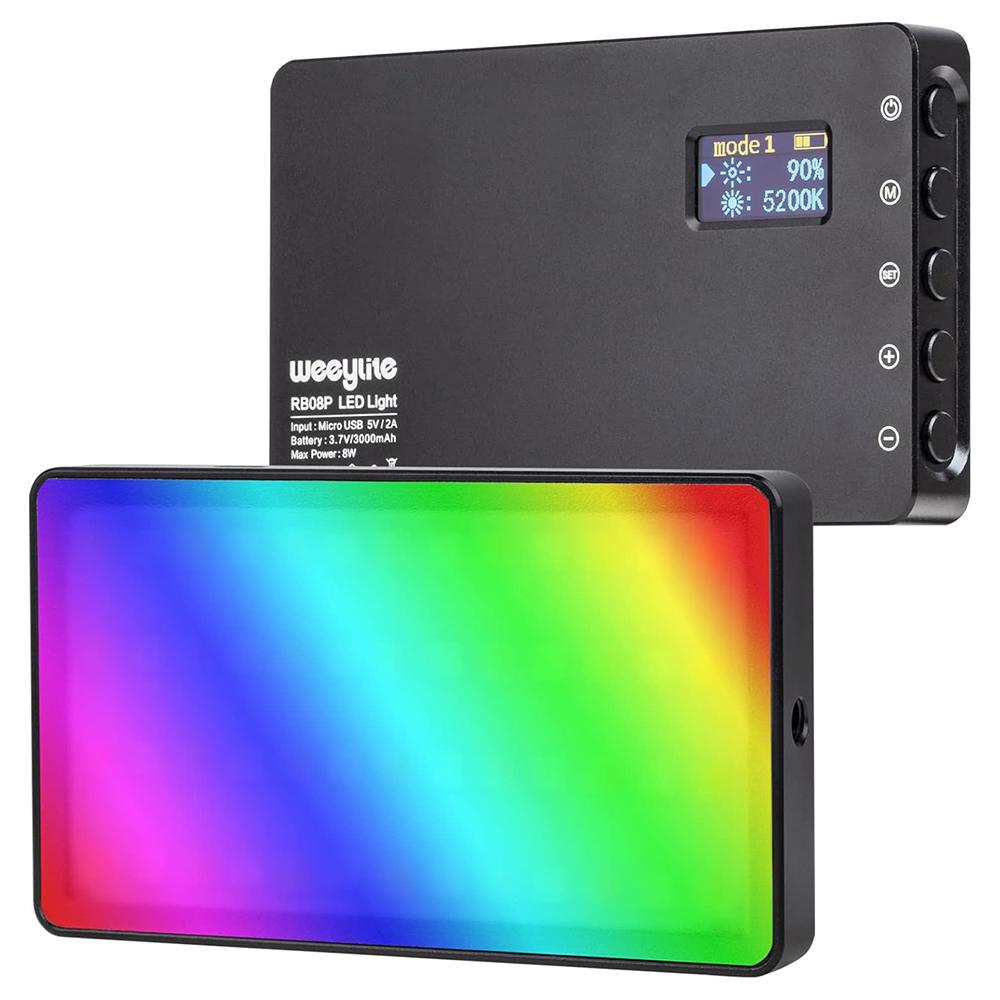 

WEEYLITE RB08P RGB LED Video Light Camera Phone Fill Light Portable Photography Lamp Type A