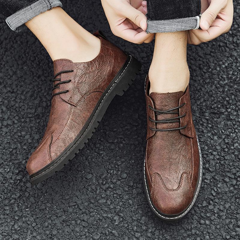 Business men's shoes Retro fashion casual style Outdoor street walking Daily office Handsome and versatile adult shoes Hot