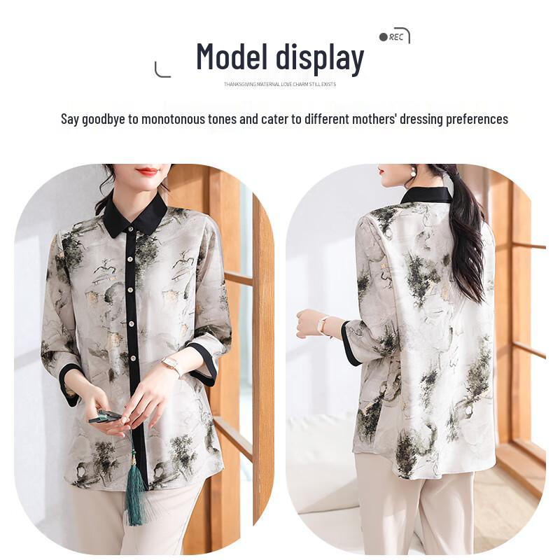 XUEXI Women s Chinese Style Summer Blouse 2XL