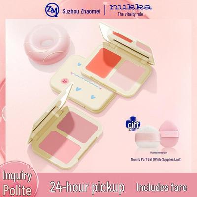 Vitality Law Blush Mat Bicolore: Illuminateur, Couleur Pigmentée 3-en-1, Highlight & Contour pour Femmes