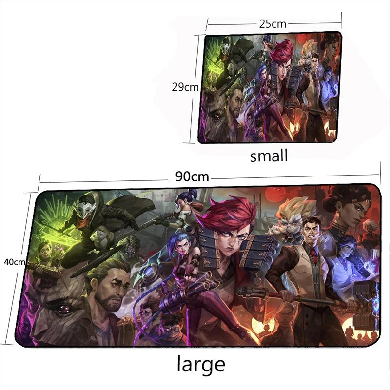 

Hot Anime Arcane Jinx Mousepads PC Keyboard Mouse Pad VI 500X1000mm Games Accessories Gamer Mats for LOL Large Office Desk Mat 290X250X2MMoverlock