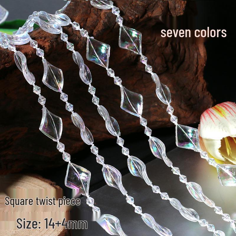 Crystal Beaded Door Curtain & Wedding Aisle Decor with Acrylic String