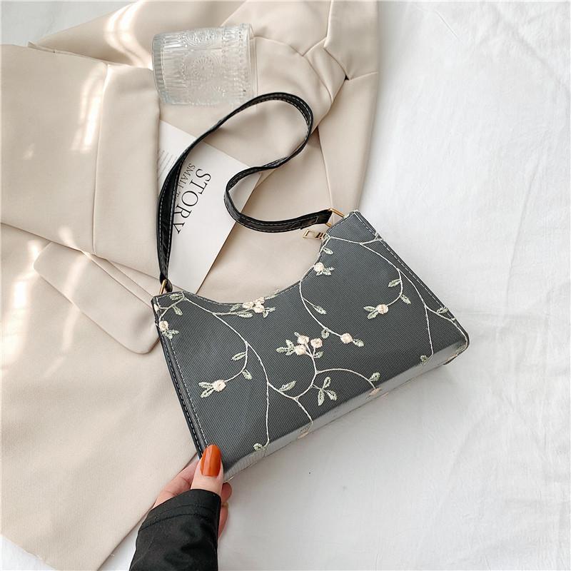 

Fashionable Minimalist Underarm Bag For Women Stylish Vintage Handbag In Black White Green Blue Khaki Purple чёрный