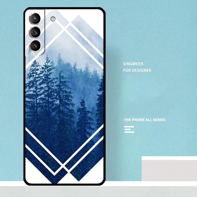 Forest Geometry Wood Nature Case For Samsung Galaxy S25 Ultra S25 FE S20 S21 S22 S23 Plus S9 S10 S24 Ultra Phone Cover
