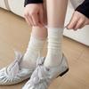 Lace Bubble Polka Dot Socks Light Socks With Small Leather Shoes