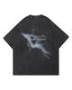 2024 Streetwear des deux côtés Lightning Graphic T-shirt unisexe en coton lavé noir T-shirt unisexe hauts t-shirts d'été à manches courtes T-shirt