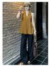 Women's Korean Style Loose Wide-Leg White Pants, Spring 2026 High-Waisted Straight-Leg Design
