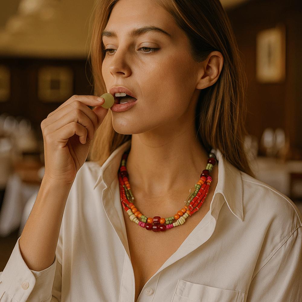 Ethnic Style Multilayer Bead Necklace Marine Organism Charms Dopamine Necklace  Gift