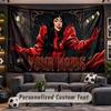 Wall Hanging Tapestry Custom NameLady Gaga Pattern Personalized Printed Fabric Wall Decor