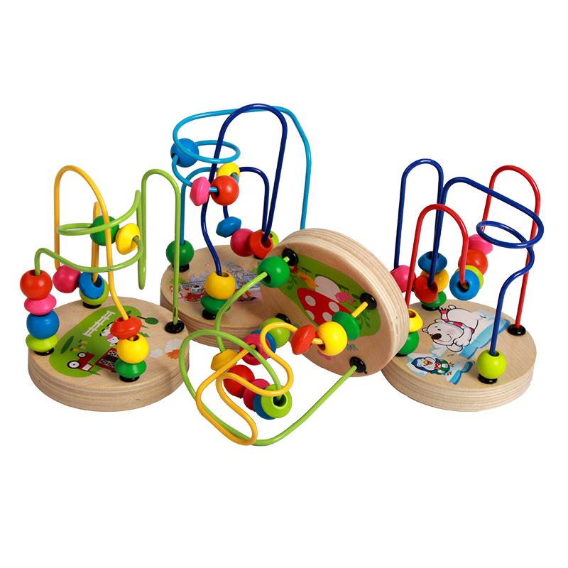Animal Cartoon Wooden Bead Maze - Educational Toy for Kindergarten Children