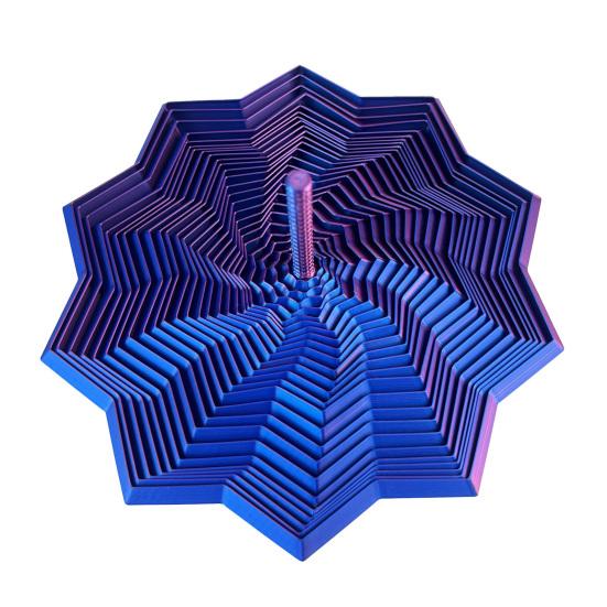 3D-gedruckter fraktaler Fidget-Stern Stress-Angst-Abbau erweiterbarer Stern sensorisches Spielzeug mit Griff wirbelnde Spirale ausziehbarer Stern Dekompressionsspielzeug