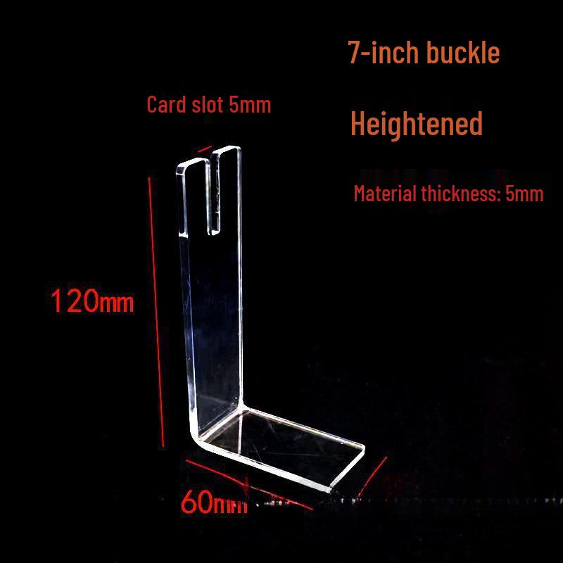 Acrylic Magnetic Clip for Signs - Transparent Plastic Snap Holder for Shelves