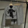 2021 Spring Houndstooth Skirt Suit: Chic Xiaoxiang Celebrity Style, Slim Fit for Women
