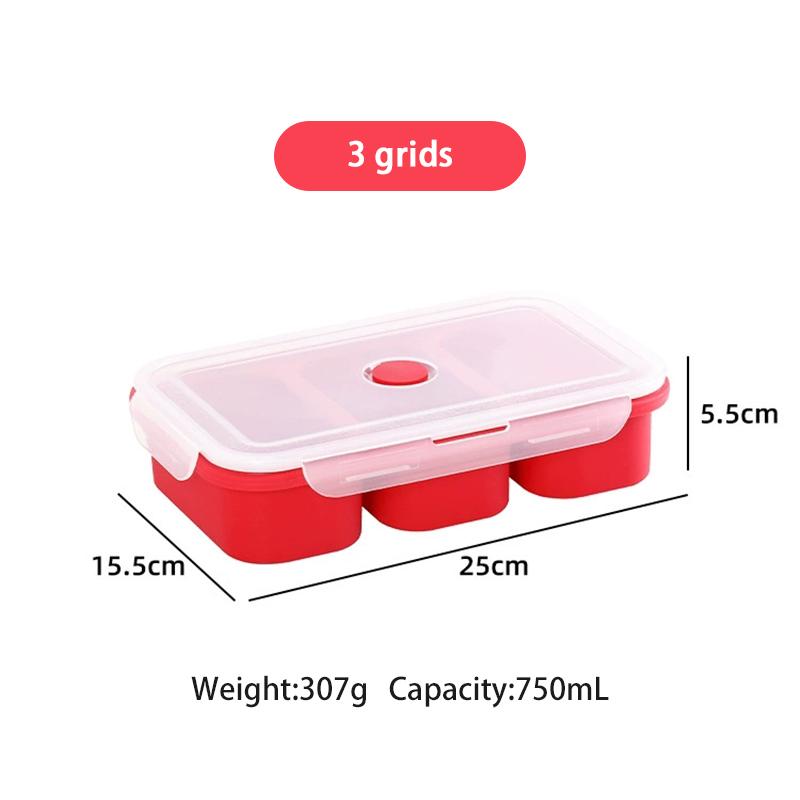Multi Grid Soup Jelly Box Fruit Food Crisper Retain Freshness Silicone Rubber Complementary Food Freeze Storage Microwave Oven
