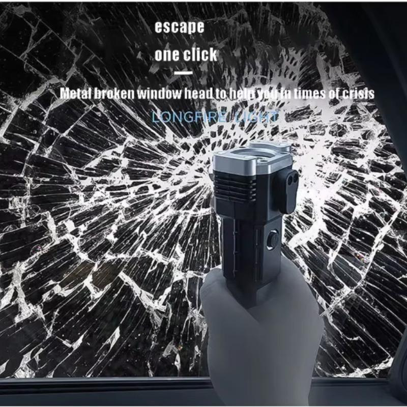 Automobile Safety Hammer Light, Seat Belt Cutting Tool, Glass Crusher Rescue Tool, Outdoor Charging Lamp