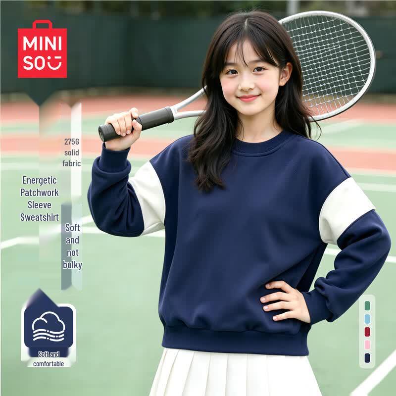 MINISO Girls' Casual Long-Sleeve Sweatshirt