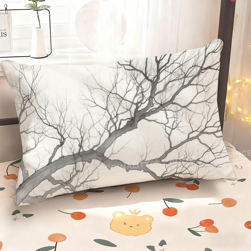 Branched Pattern Rectangle Pillowcase Suitable For Sofa Bedroom Car Pillow Cover Cushion Rectangular Back Cushion
