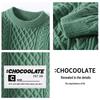 CHOCOOLATEIT Herren-Strickpullover mit Zopfmuster und lockerer Passform