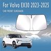 Car Front Windshield Sunshade Heat Insulation Sun Visor Summer Cooling Auto Accessories For Volvo EX30 2023 2024 2025 Foldable