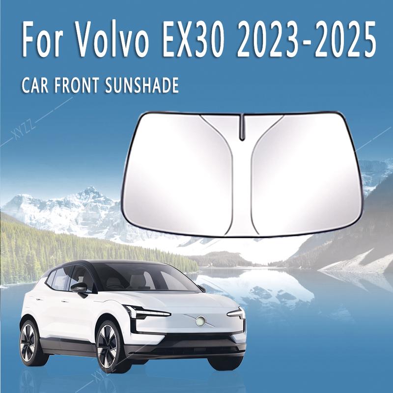 Car Front Windshield Sunshade Heat Insulation Sun Visor Summer Cooling Auto Accessories For Volvo EX30 2023 2024 2025 Foldable
