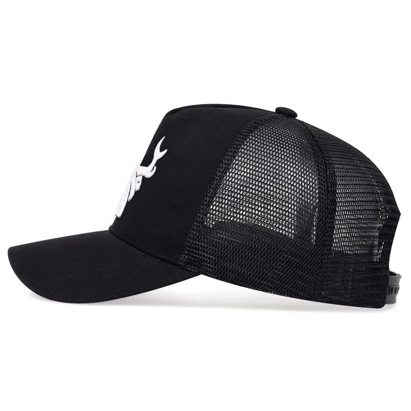 Unisex Antler Embroidered Baseball Cap Men Women Summer breathable Mesh Caps Adjustable  Outdoor Casual Sunscreen Hat Dad Hats