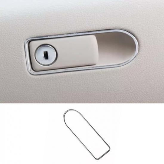 Panel Trim 2015-21 Silver Aluminum Co-Pilot Storage Box Handle For Benz C-Class