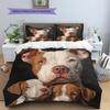 Pitbull Pattern Bedding Home Decoration Birthday Gift (1 * duvet cover + 2 * pillowcase, without core)
