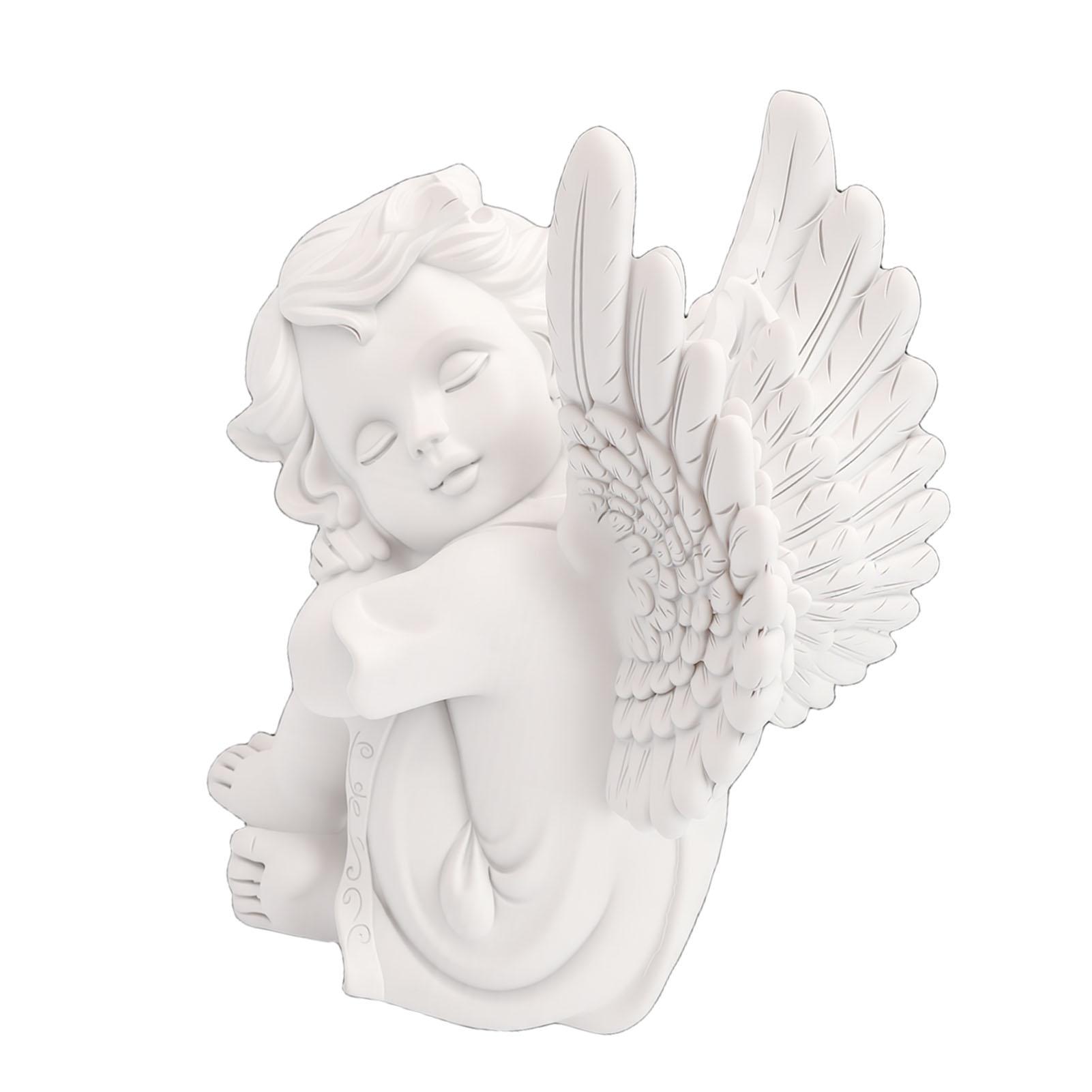 Смоляная Садовая Статуэтка Ангела Очаровательная Скульптура Мемориальная Фигурка Для Дома Сада В Помещении И На Улице Декор