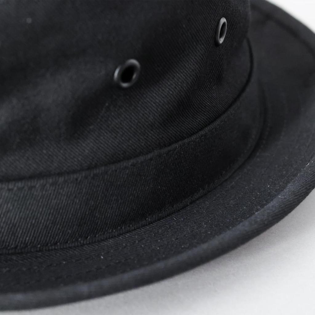 Reck Hatter Cotton Twill Pork Pie Size Black Suitable for and All Seasons Men's Hat, L, RH-320, Twill, Spring, Summer, Fall,