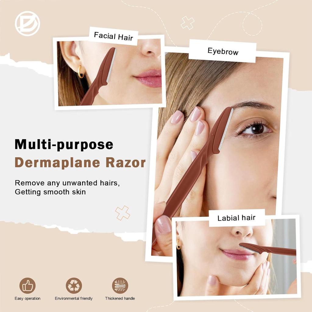 Portable Brown Canned Eyebrow Razor & Facial Hair Remover