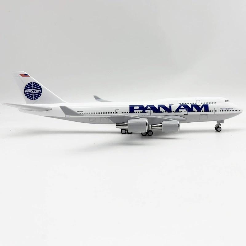 1/400 Diecast Harz Flugzeug 30cm747 B747 Flugzeug Pan Am Fluglinie Flugzeugmodell Flugzeug mit Radfahrwerk zur Sammlungs-Ausstellung