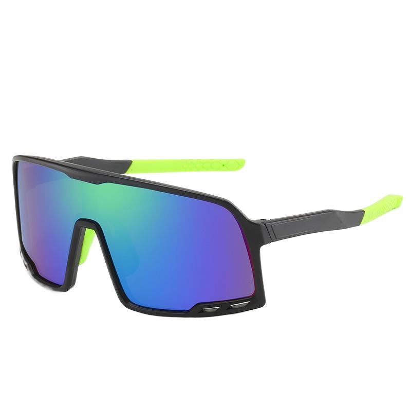 Fashion Cycling Glasses Outdoor Sports Mirror One-piece Large Frame Sunglasses Dazzling Reflective Mercury Sunglasses