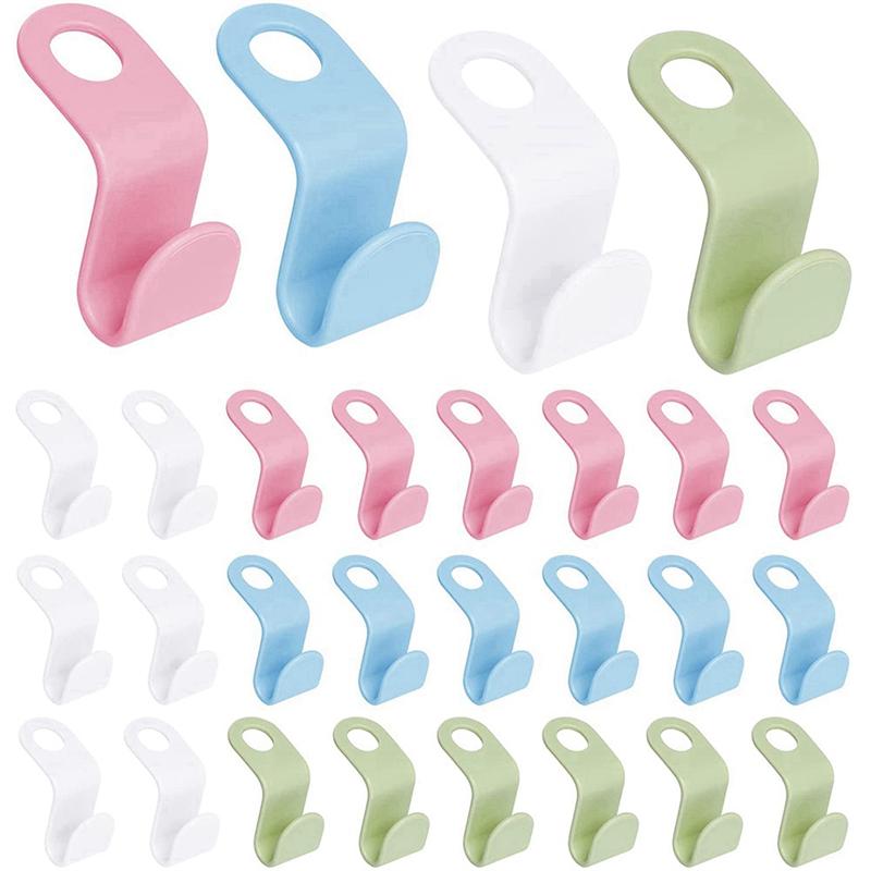 

2025+ 48-Piece Clothes Hook Connection Hook, Folding Hook, Hanger Link Buckle, 4 Colors China Mainland