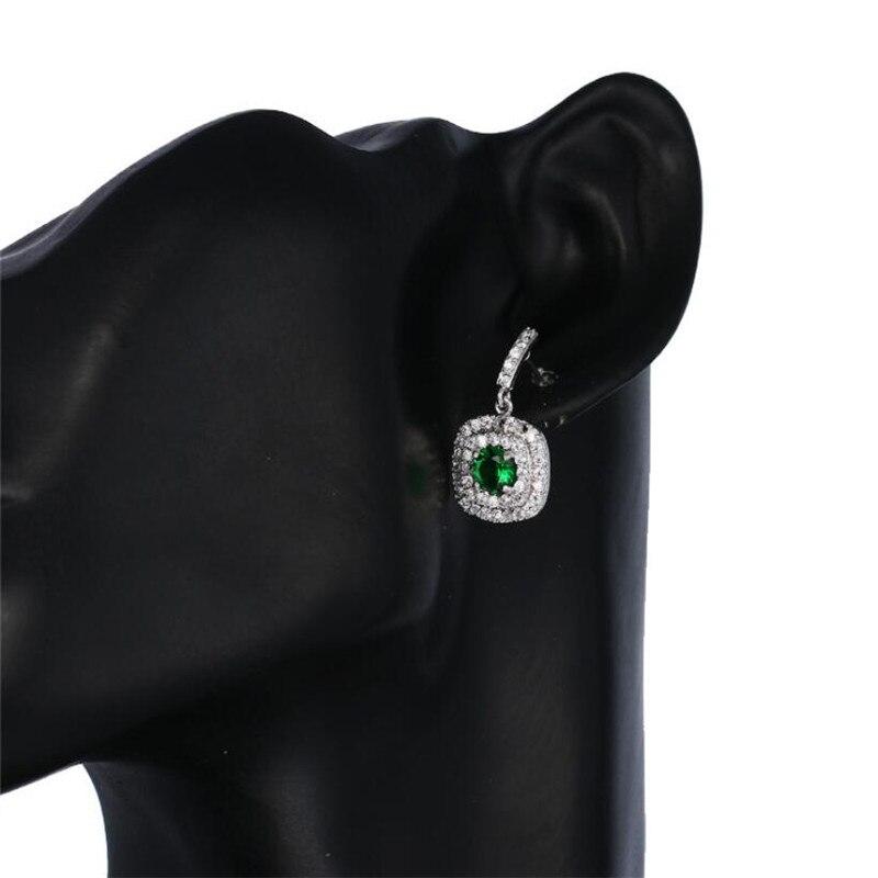 Choucong Marca Gioielli di lusso unici in argento 925 4 colori 5A Zircone cubico pavimenta bianco CZ diamante promessa donne ciondola l'orecchino