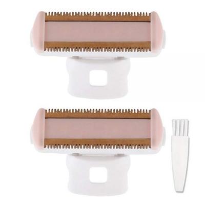2 Pack Replacement Blades for Perfect Body Rechargeable Women's Shaver and Trimmer Includes Cleaning Brush, 2 Count