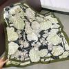 French Style Printed 90cm Square Scarf For Office Commute Neck Wear