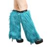 Plush Leg Warmers for Women Soft Furry Boot Toppers Ribbed Elastic Top Fuzzy Leg Covers Winter Accessory Party Costume