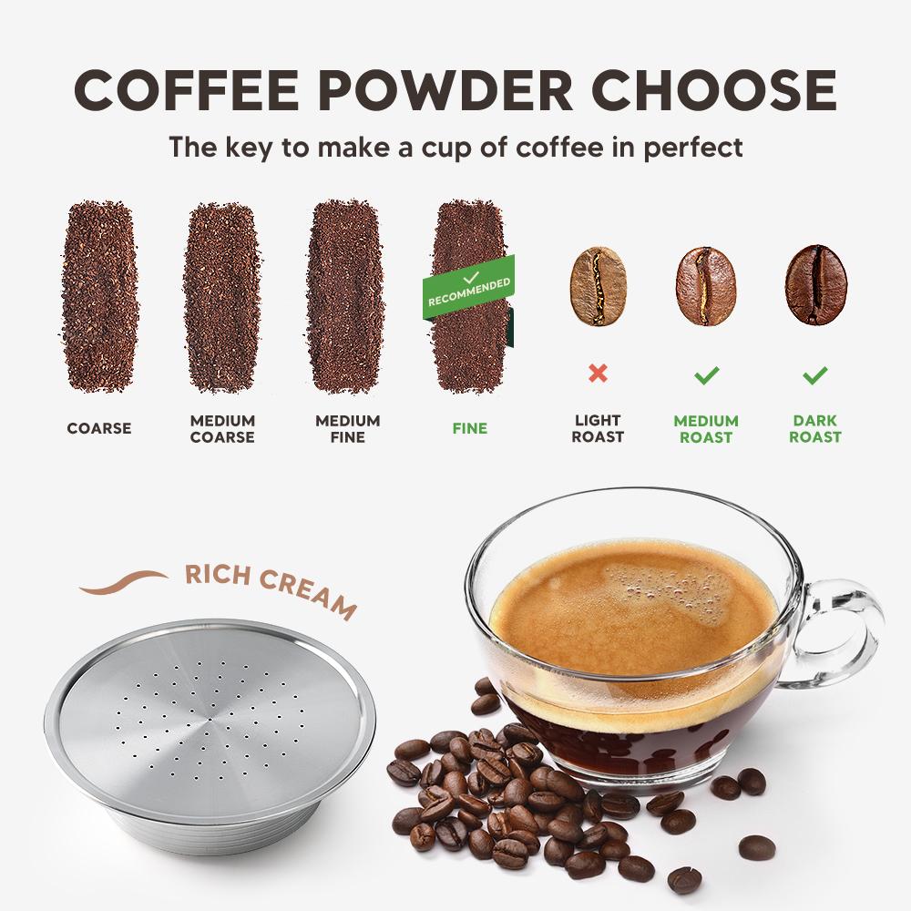 Reusable Coffee Capsule for Senseo HD7801 Coffee Maker Crema Refillable Filter Pod Stainless Steel Coffee Accessories
